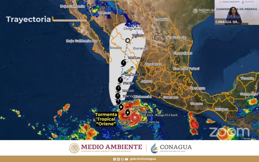 Tormenta tropical ‘Orlene’ se dirige hacia Sinaloa. Sigue aquí trayectoria